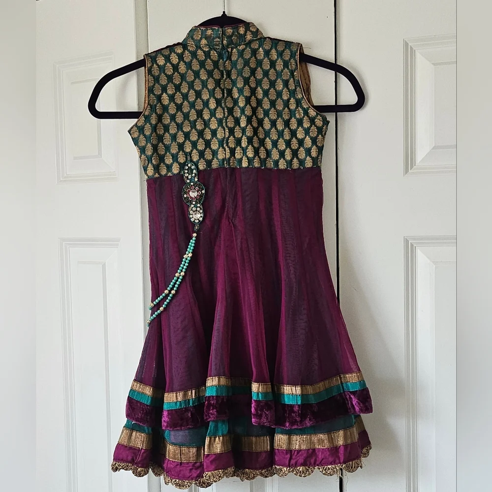 Girls Indian Jewel Toned Dress, India Size 24